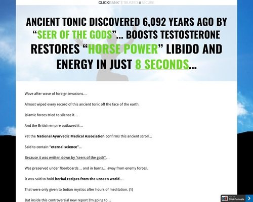 Historical Tonic Found 6,092 Years In the past By “Seer Of The Gods”… Boosts T — Restores “Horse Energy” Libido And Vitality In Simply 8 Seconds…