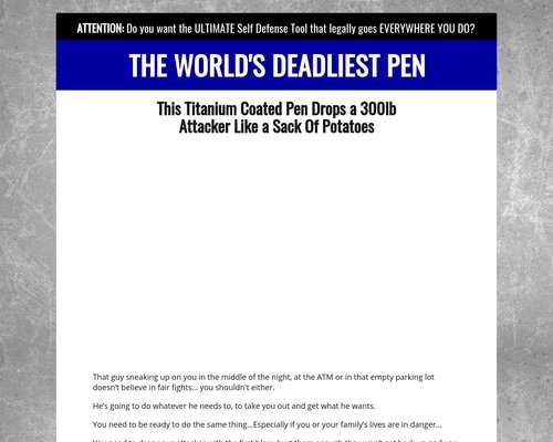 Stinger Self-Protection Tactical Pen – Survival Life Stinger Self-Protection Tactical Pen – Survival Life